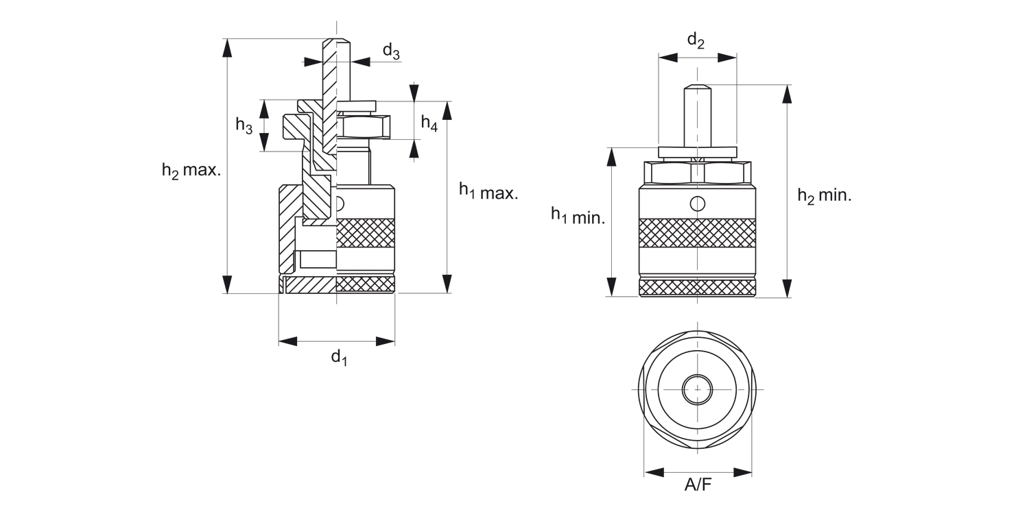 15220 Height Setting Screw Jacks