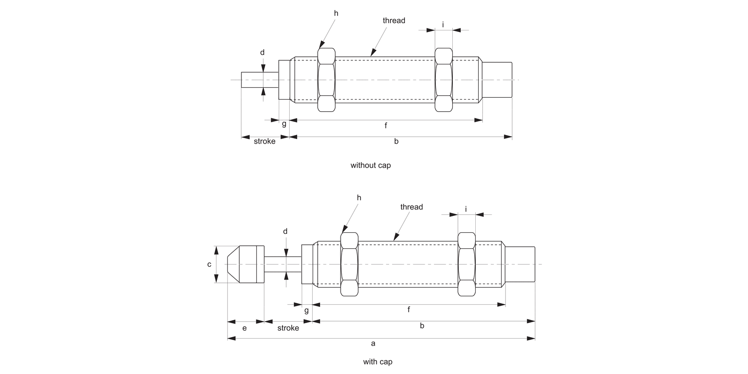 68012 Shock Absorbers, Self Compensating