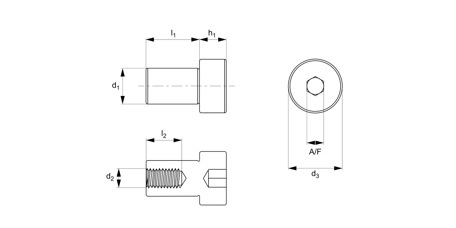 33664.A2 Shoulder Nuts - Cap Head