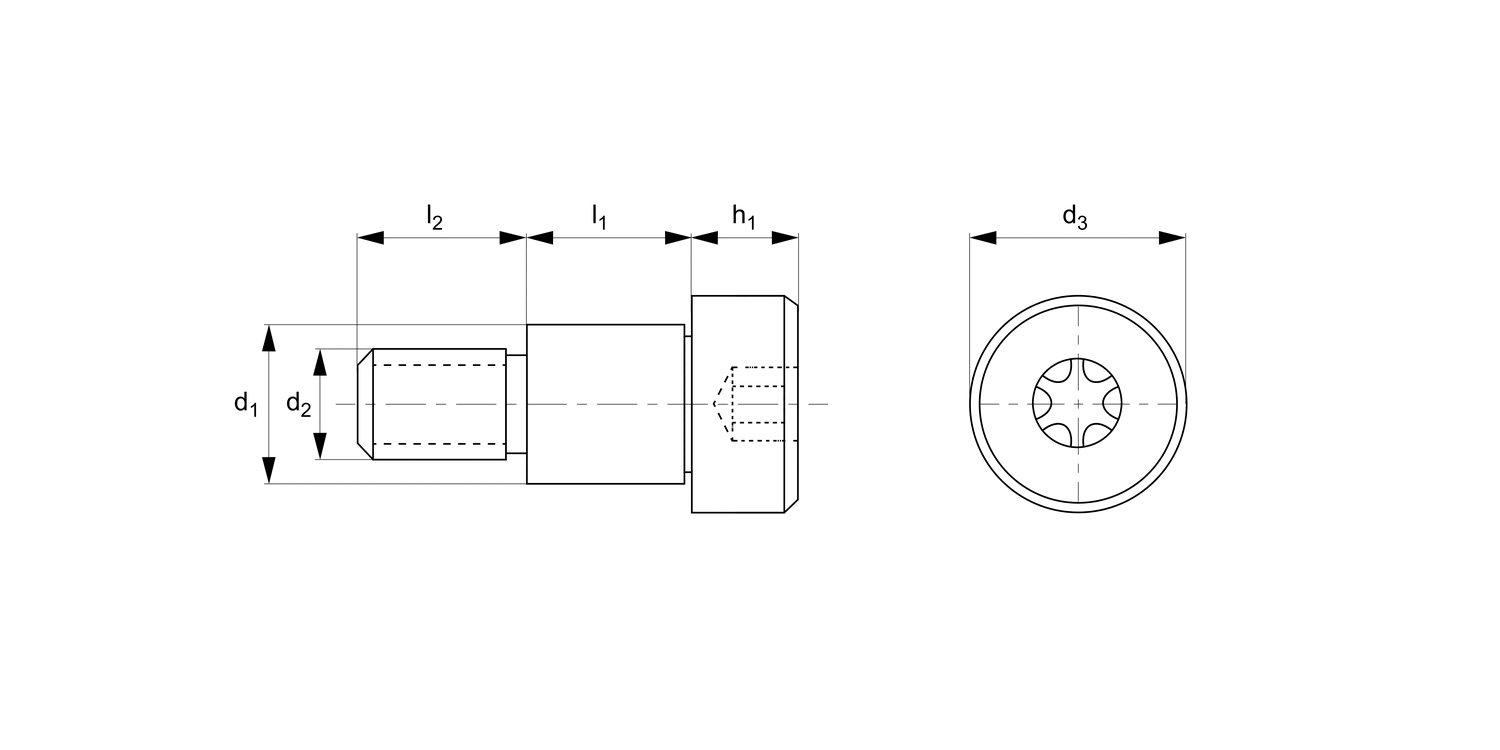 33658.A2 Shoulder Screws - Cap Head