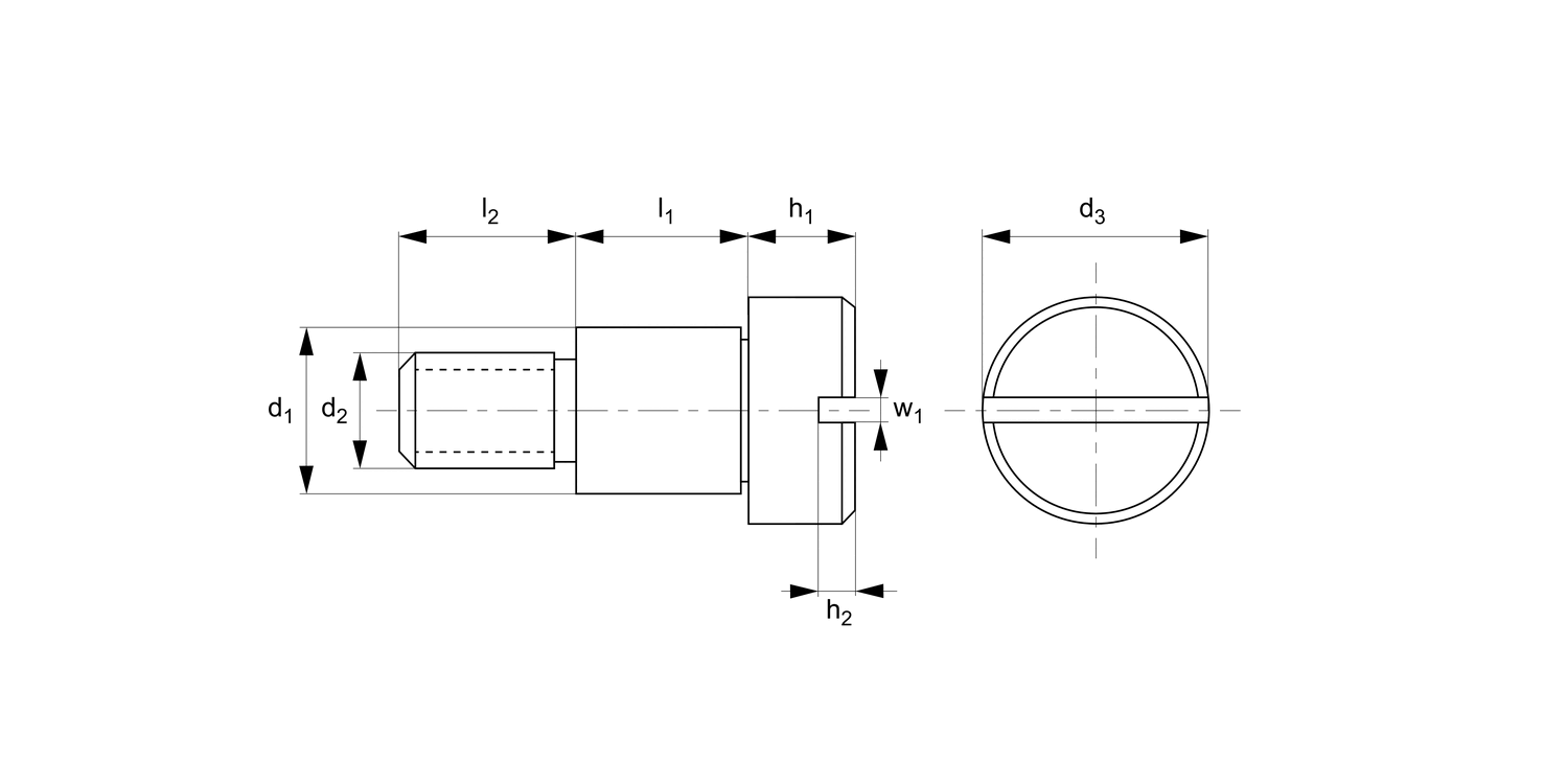 36660 Shoulder Screws - Slot Head