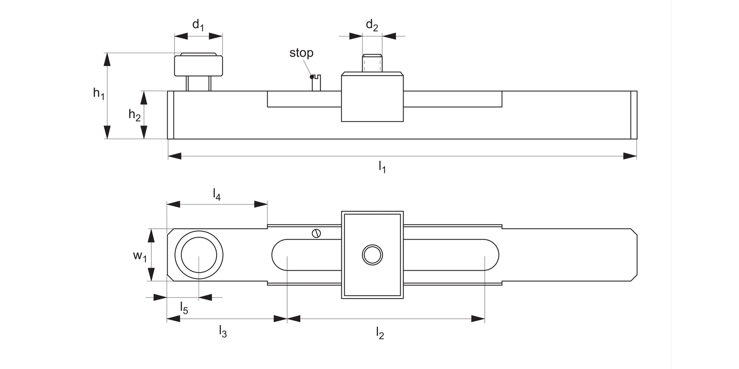 10663 Mounting Bar - Sliding
