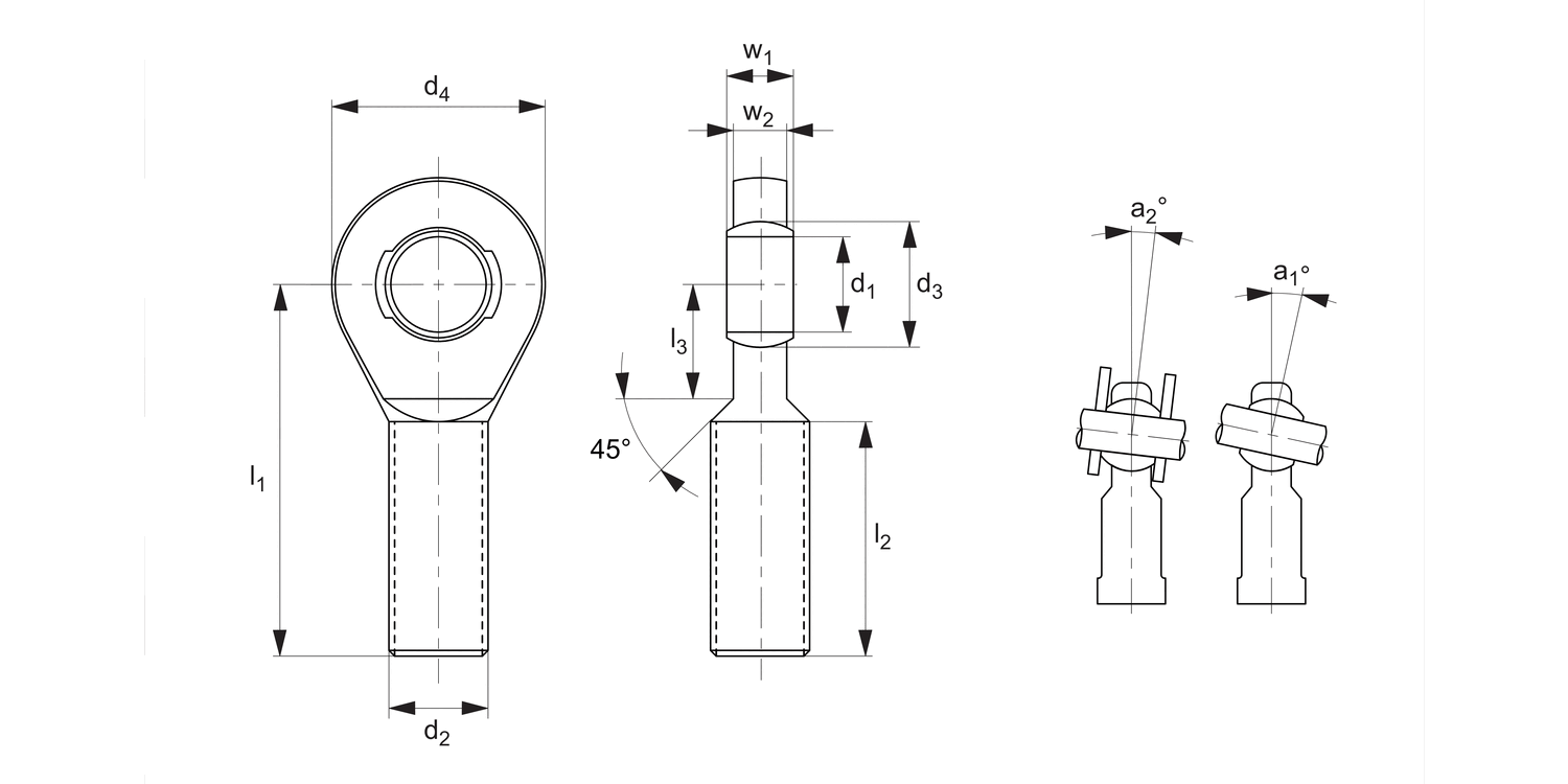 65860 Heavy-Duty Rod Ends - Male