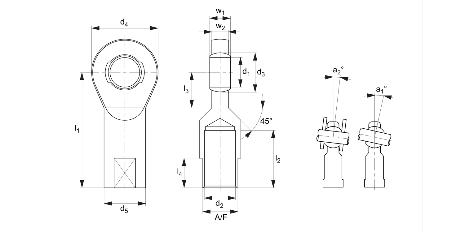 65880 Heavy-Duty Rod Ends - Female