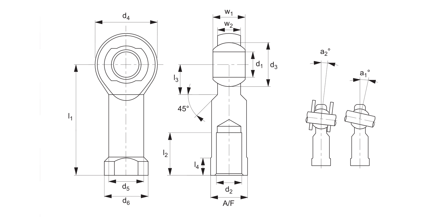 65720 Heavy-Duty Rod Ends - Female