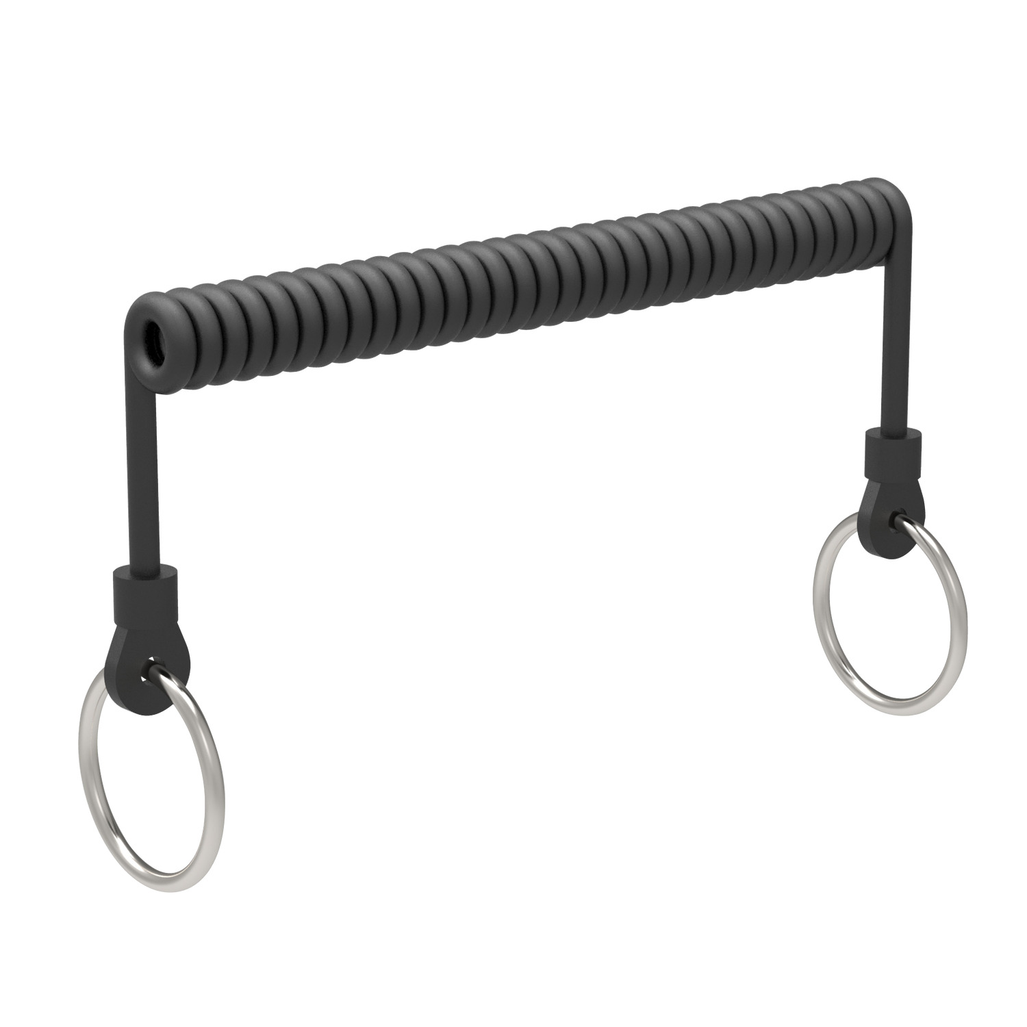 33261 Lanyard - Spiral Wire with Split Rings