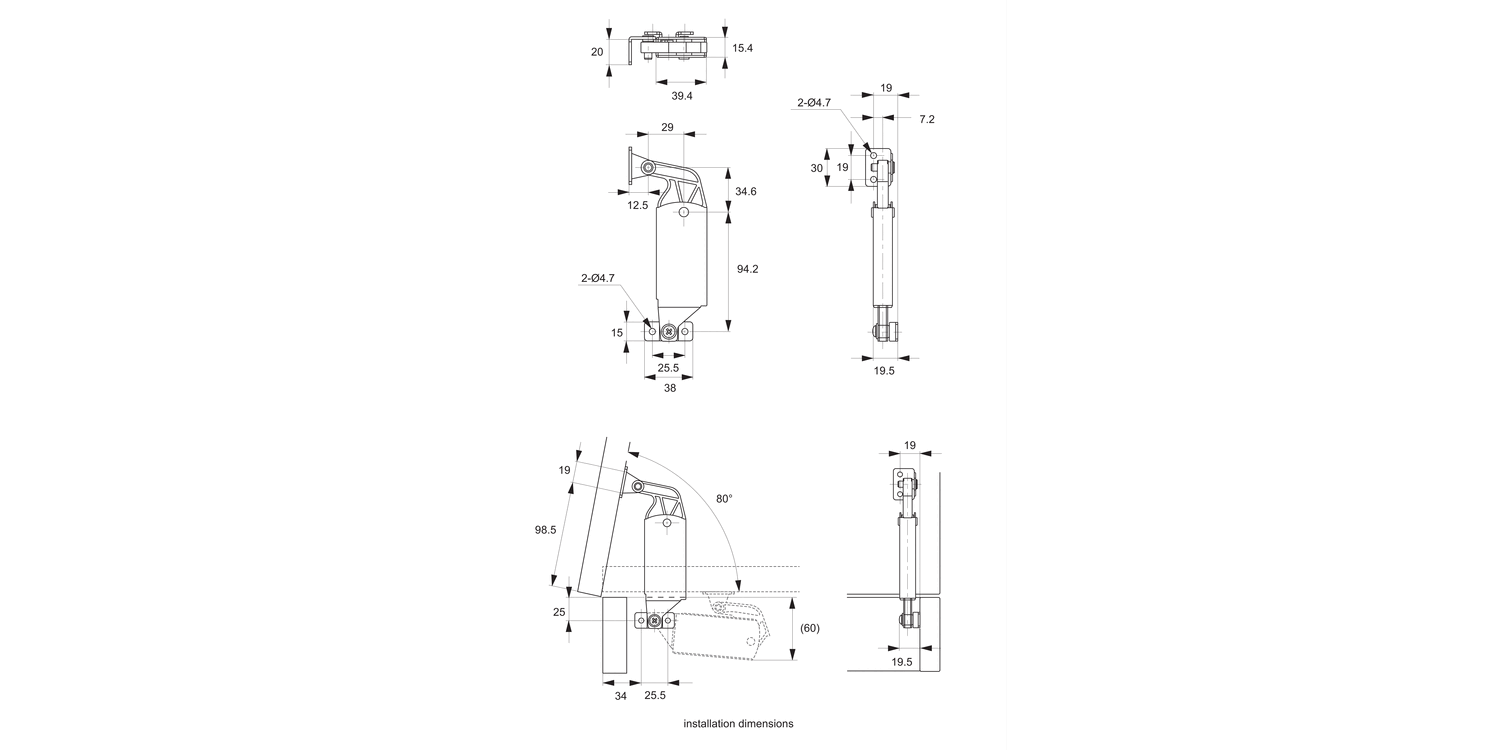 N0024 Spring Loaded Lid Stay