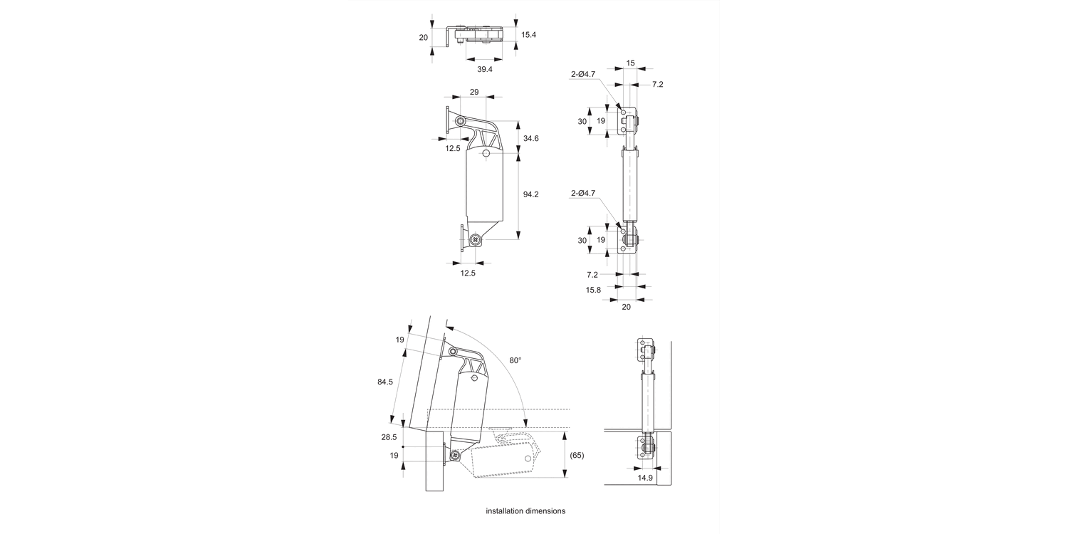 N0026 Spring Loaded Lid Stay
