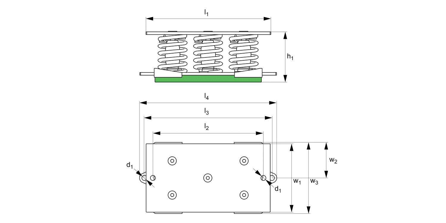 61927 Spring Vibration Damper six spring