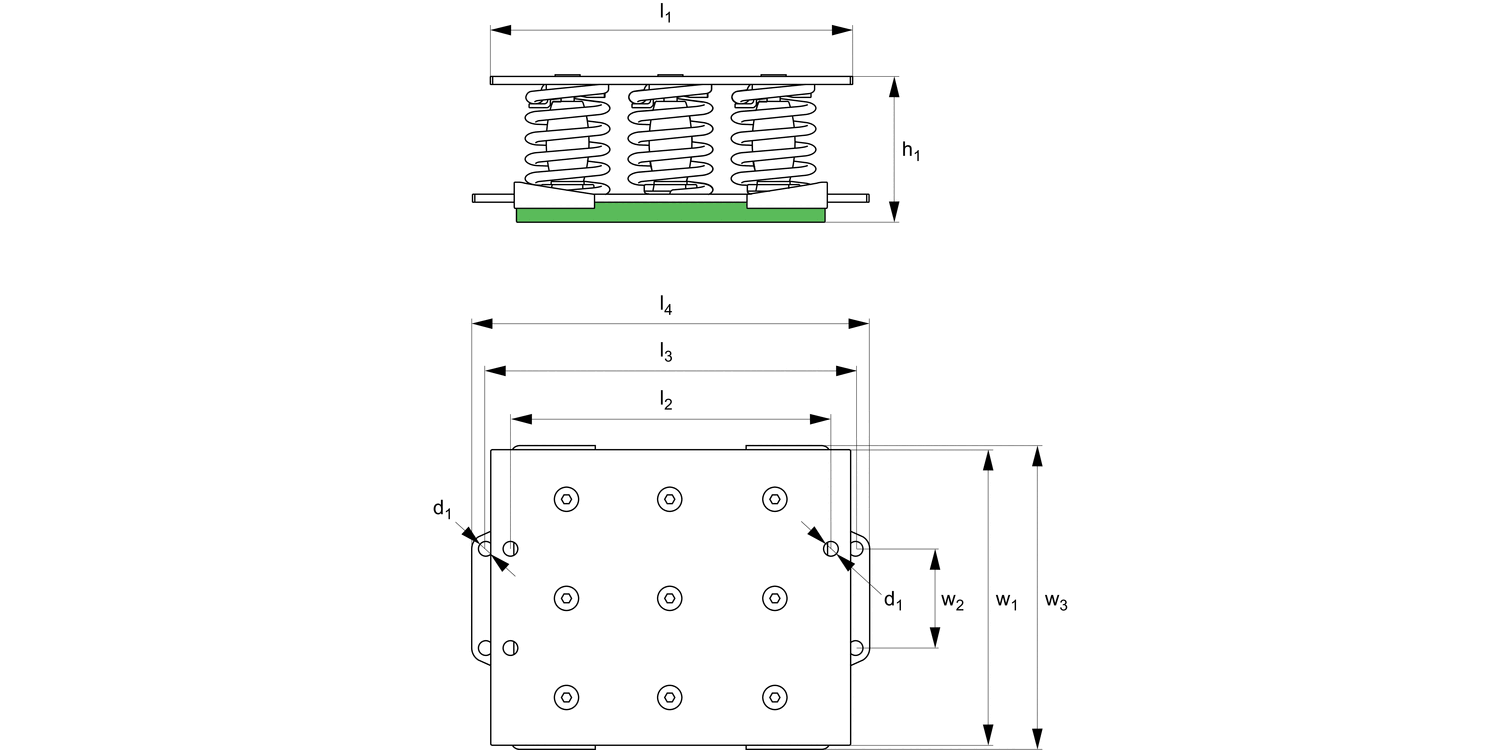 61928 Spring Vibration Damper nine spring