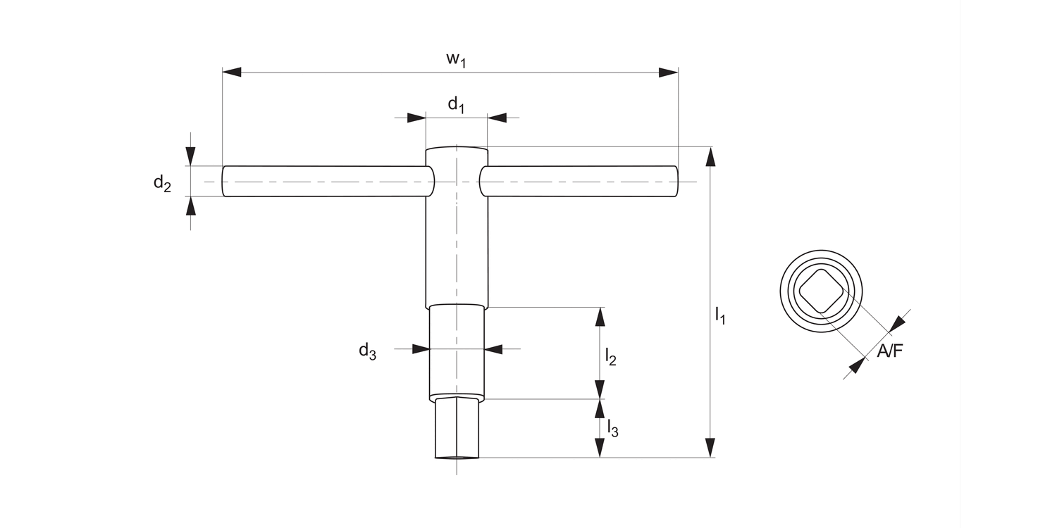 92050 Square Drive Socket T-Wrench