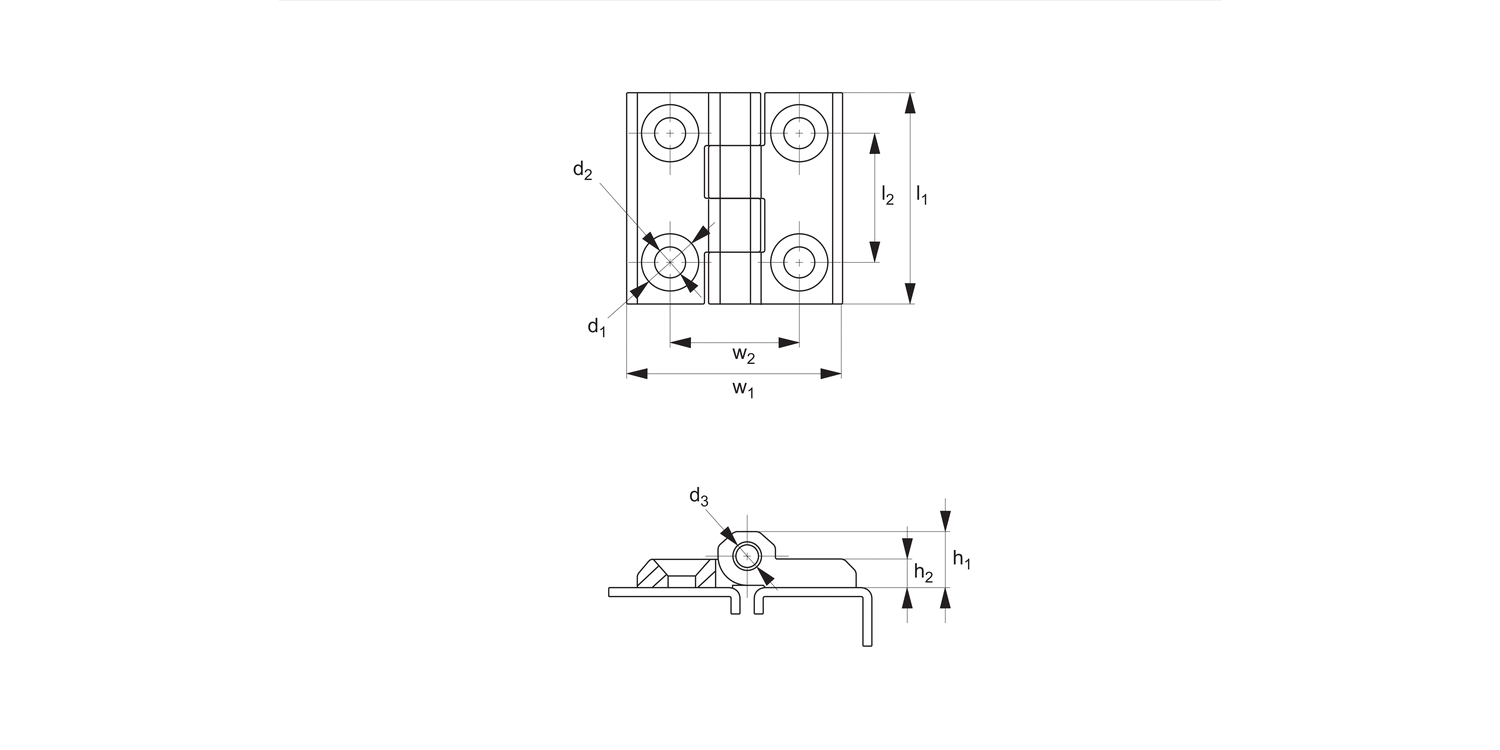 S0523 Surface Mount - Leaf Hinges