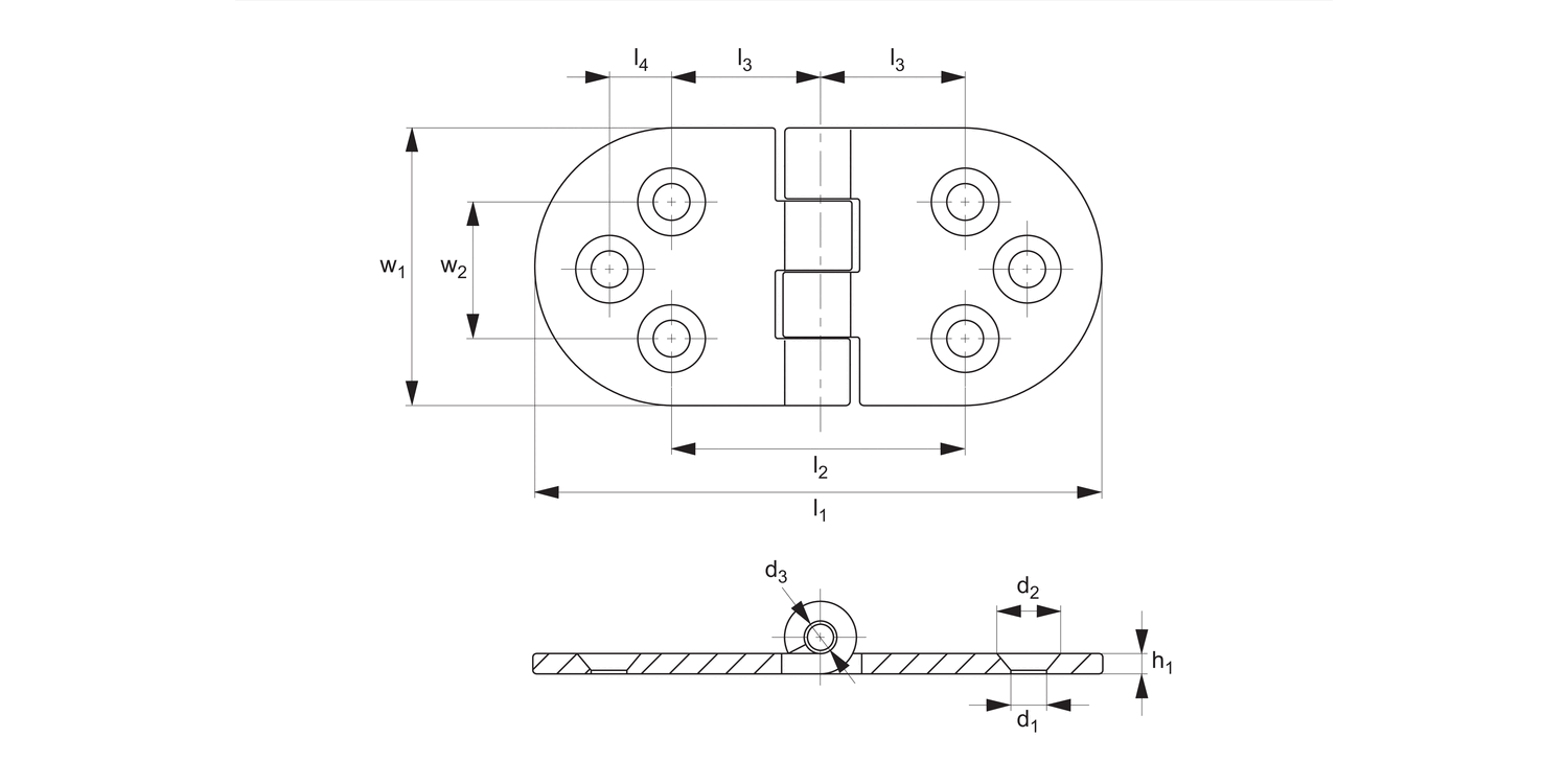 S0466 Surface Mount - Leaf Hinges