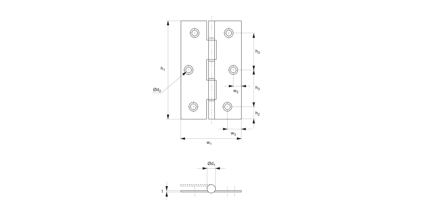 S0700 Surface Mount - Leaf hinges