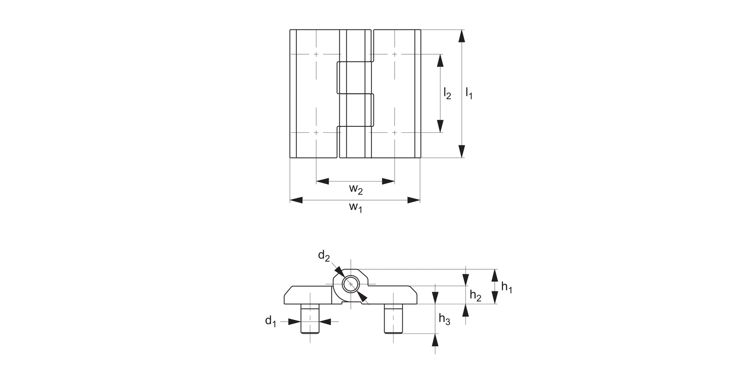S1101 Surface Mount - Leaf Hinges