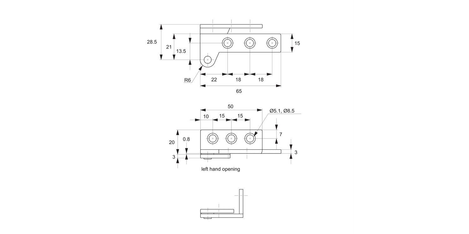 S0220 Surface Mount - Pivot Hinges