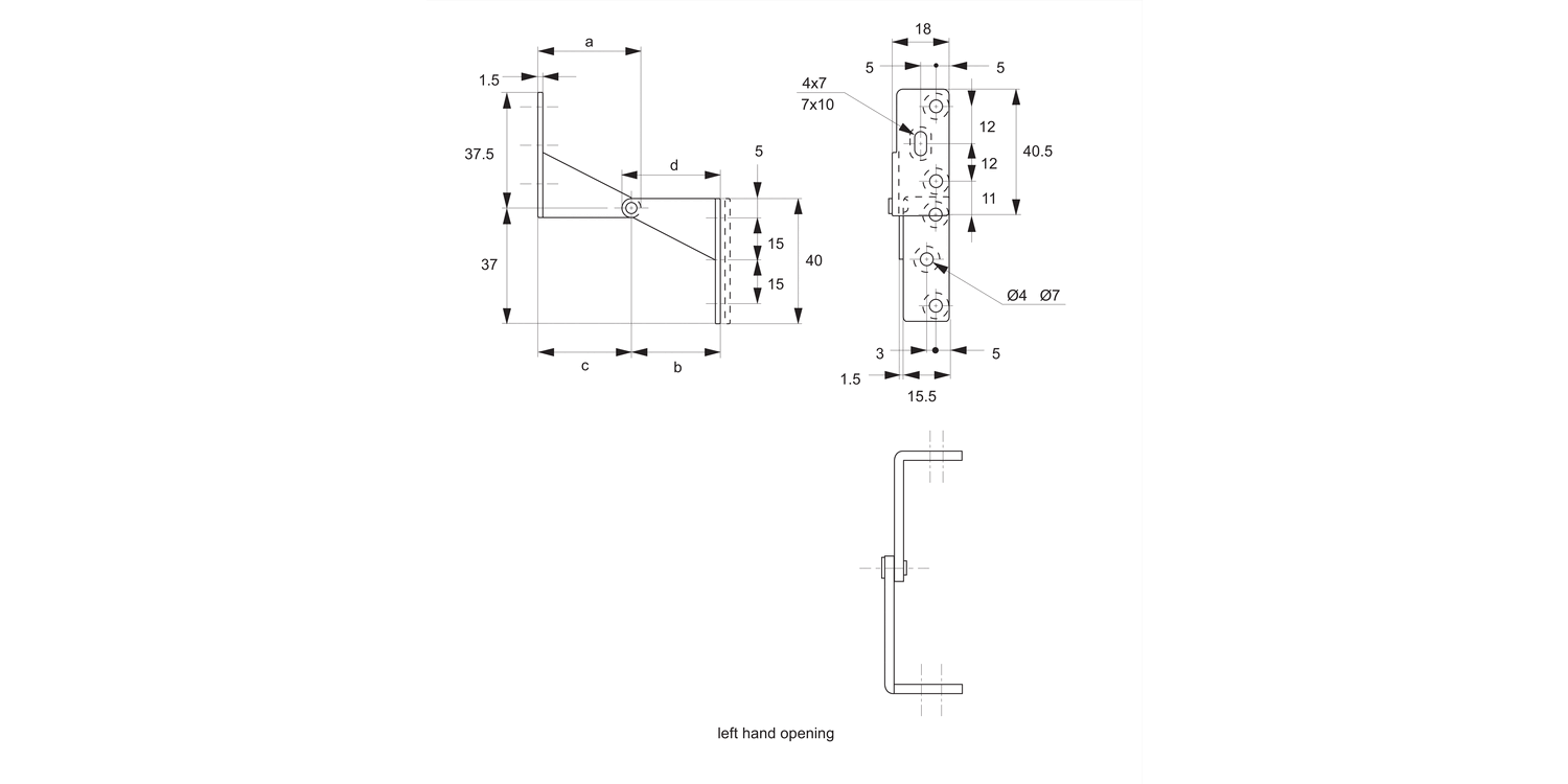 S0240 Surface Mount - Pivot Hinges