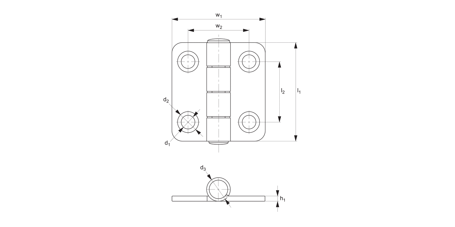 S0738 Surface Mount - Leaf Hinges