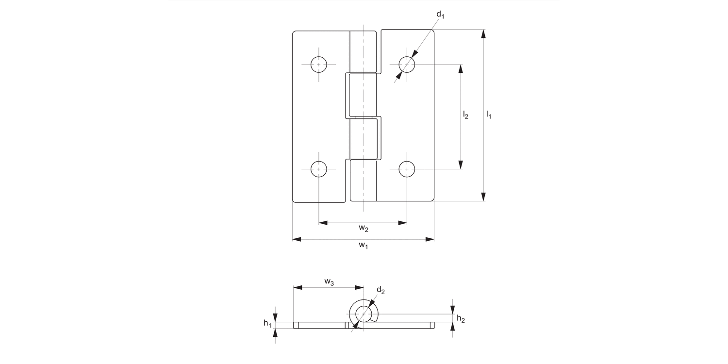 S0741 Surface Mount - Leaf Hinges