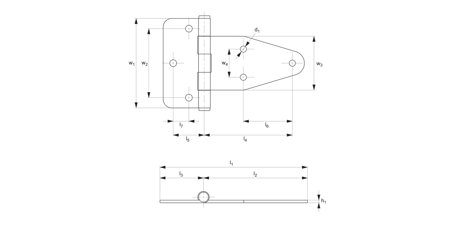S0818 Surface Mount - Leaf Hinges