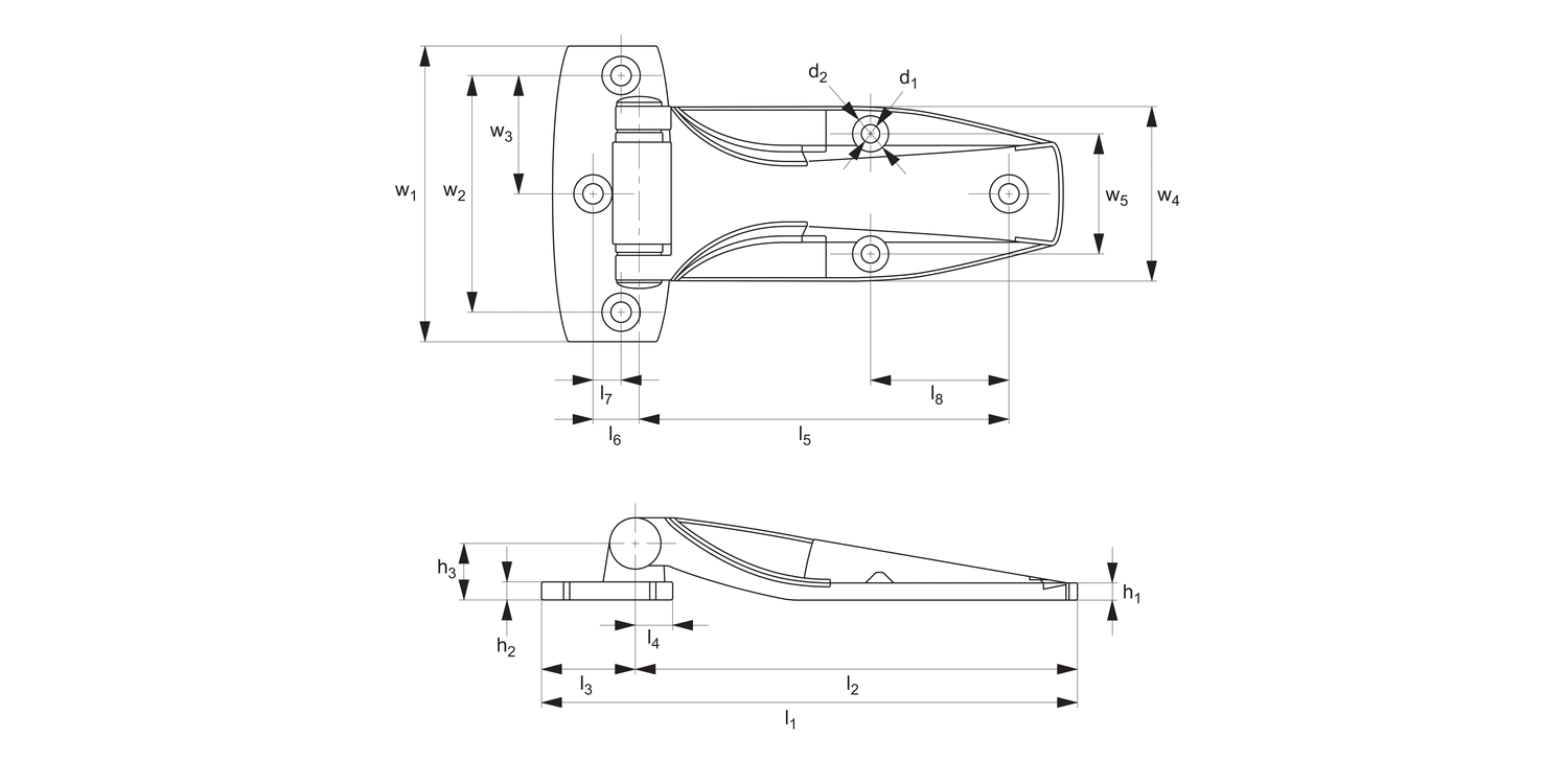 S0820 Surface Mount - Leaf Hinges
