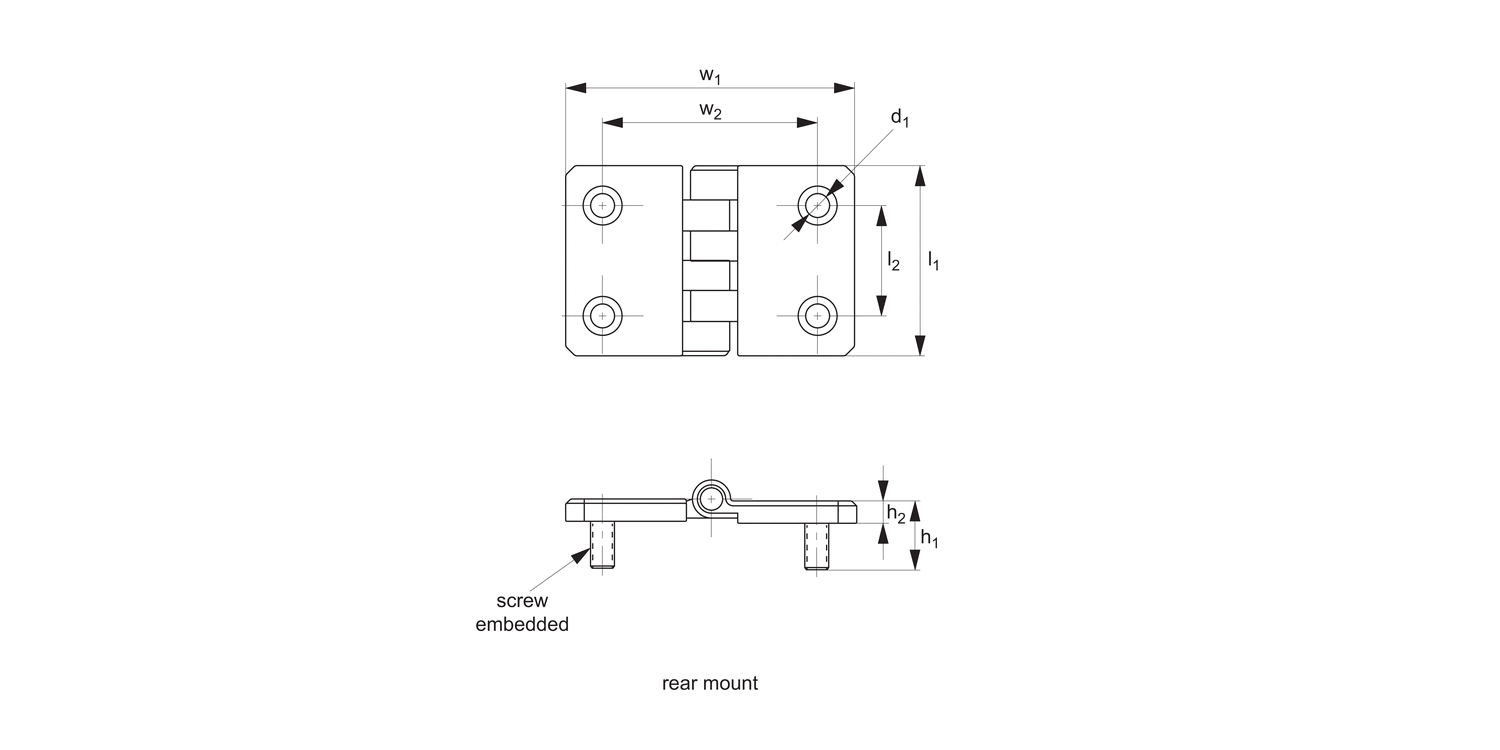 S1136 Surface Mount - Leaf Hinges