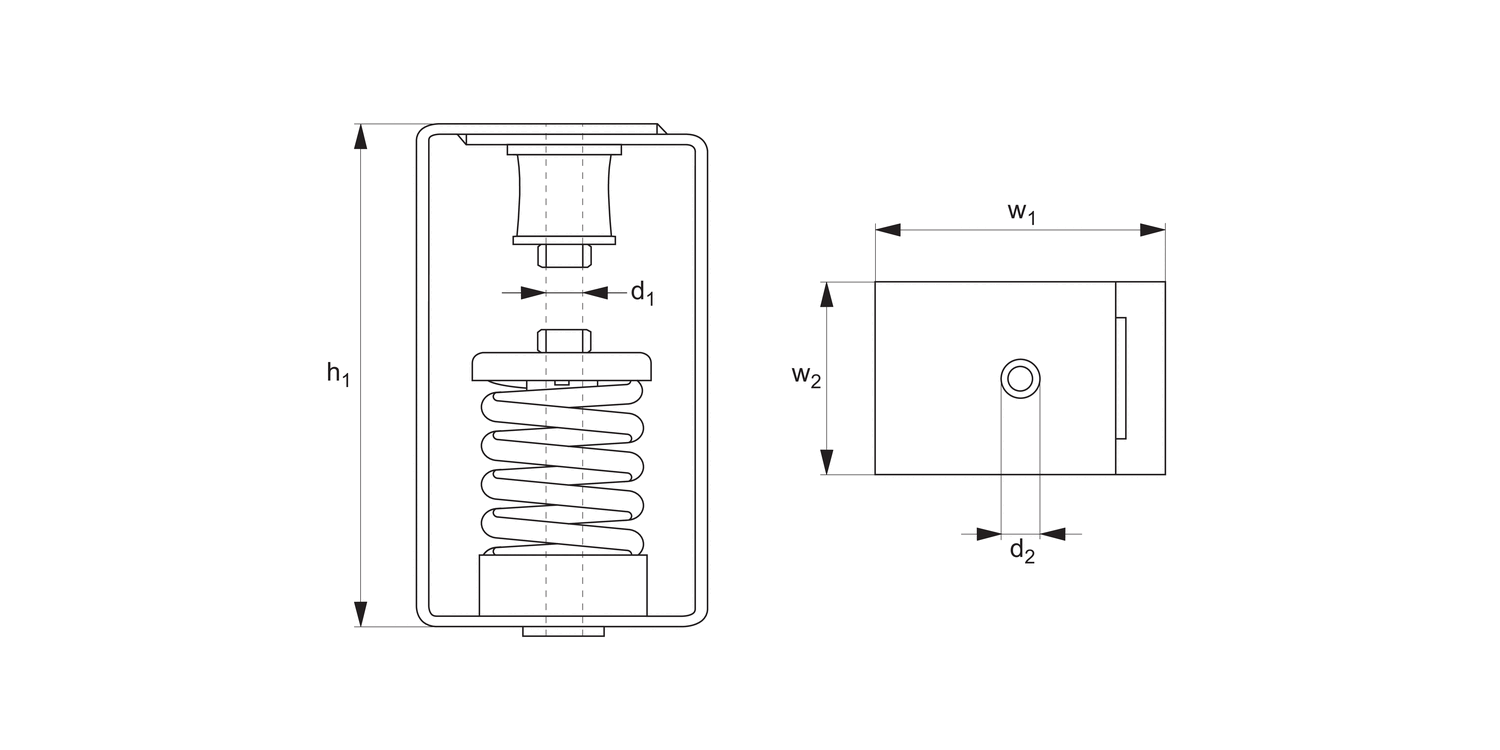 61932 Acoustic Suspension Hanger top mount