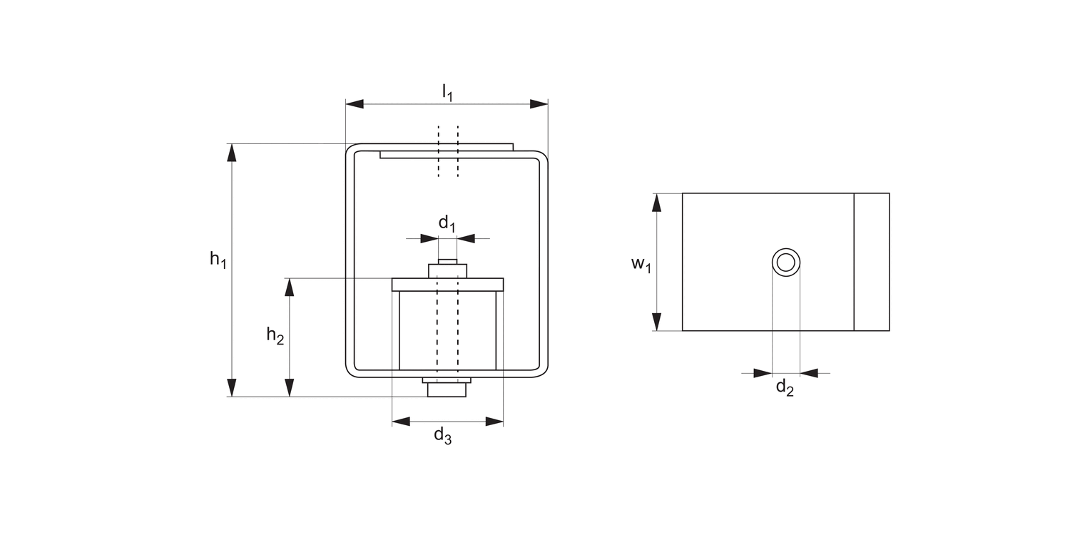 61933 Acoustic Suspension Hanger without nut