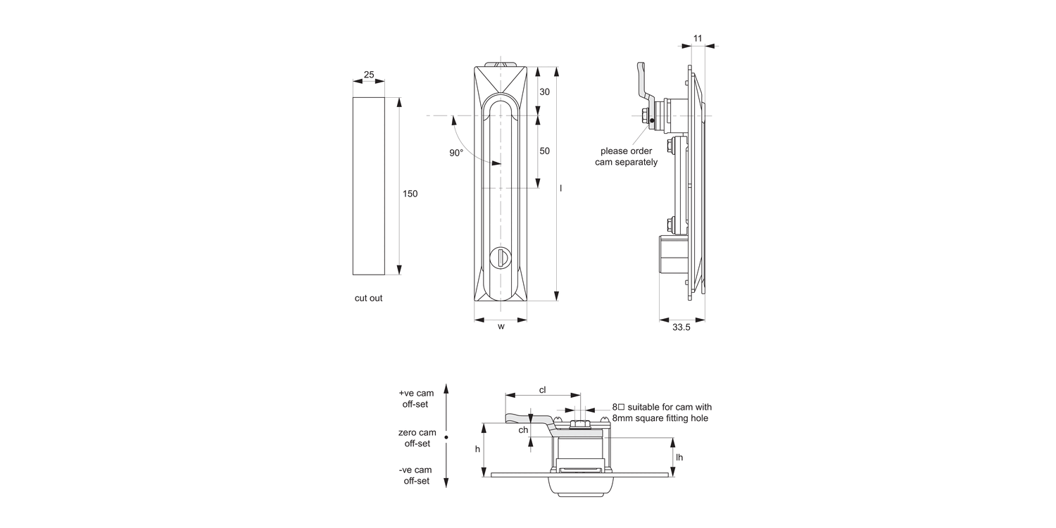 B1180 Swing Handles - Cam Control