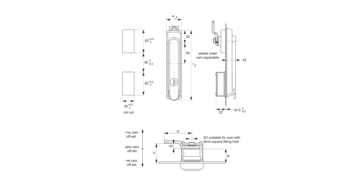 B1281 Swing Handles - Cam Control