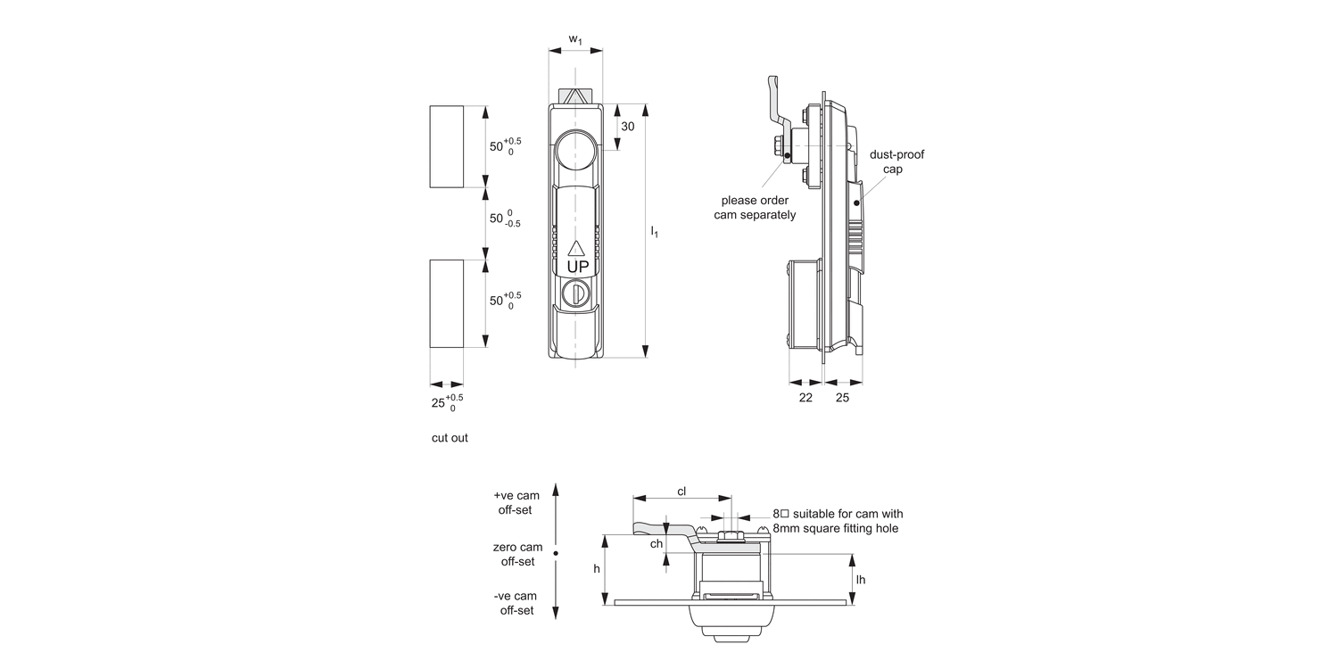 B1086 Swing Handles - Cam Control