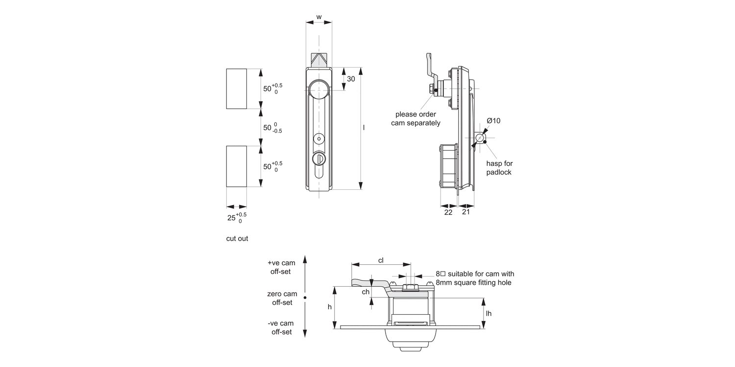 B1088 Swing Handles - Cam Control