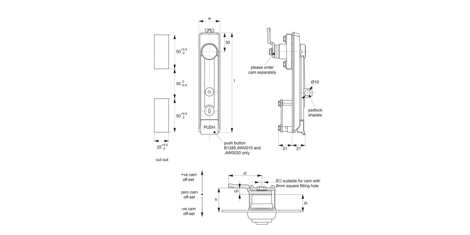 B1285 Swing Handles - Cam Control