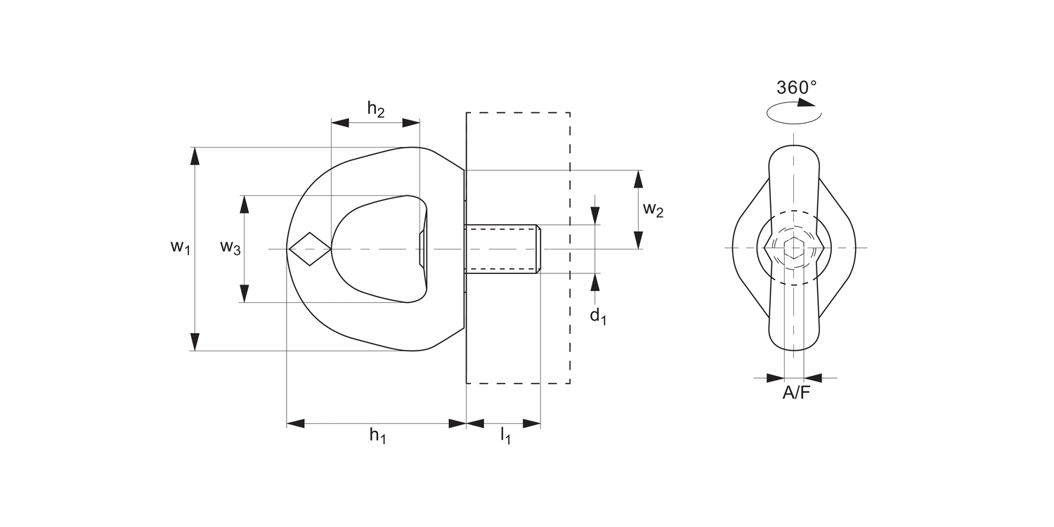 63022 Swivel Eye Bolts Male