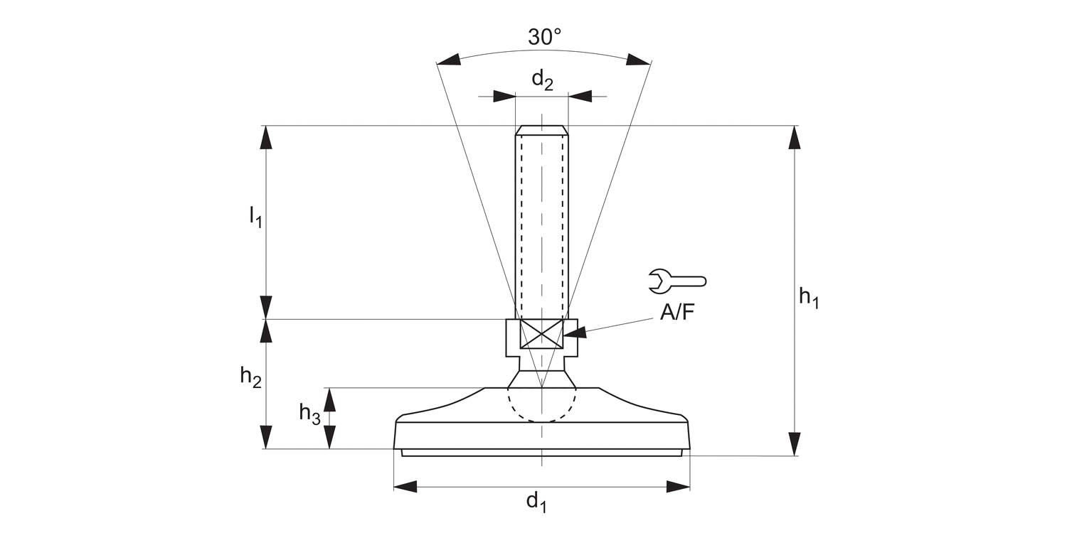 34705 Steel Levelling Feet