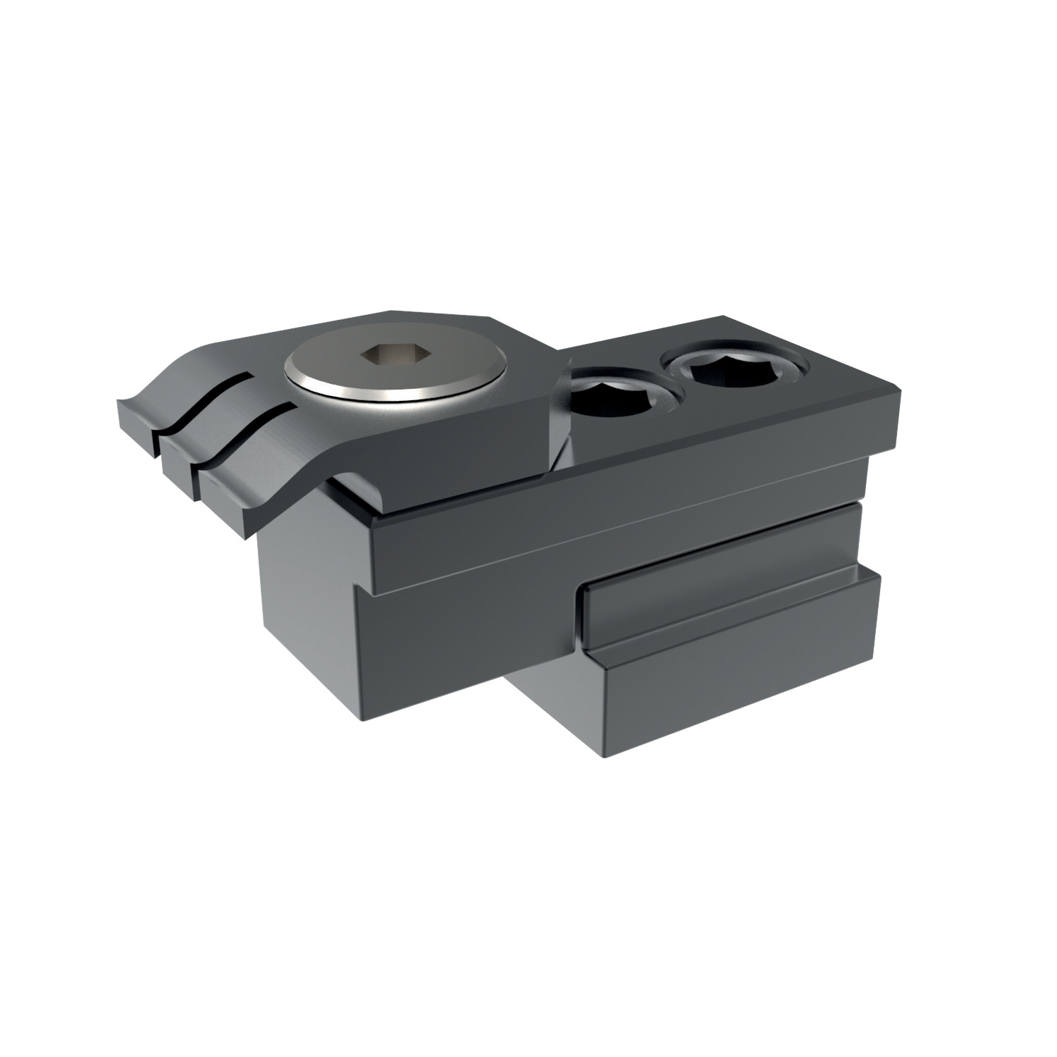 T-Slot Clamps T-Slot Clamps have a clamping point 5mm above the machine table. Risers may be used to allow for through machining/drilling. With a clamping range of 1,2mm and torque 9 Nm.