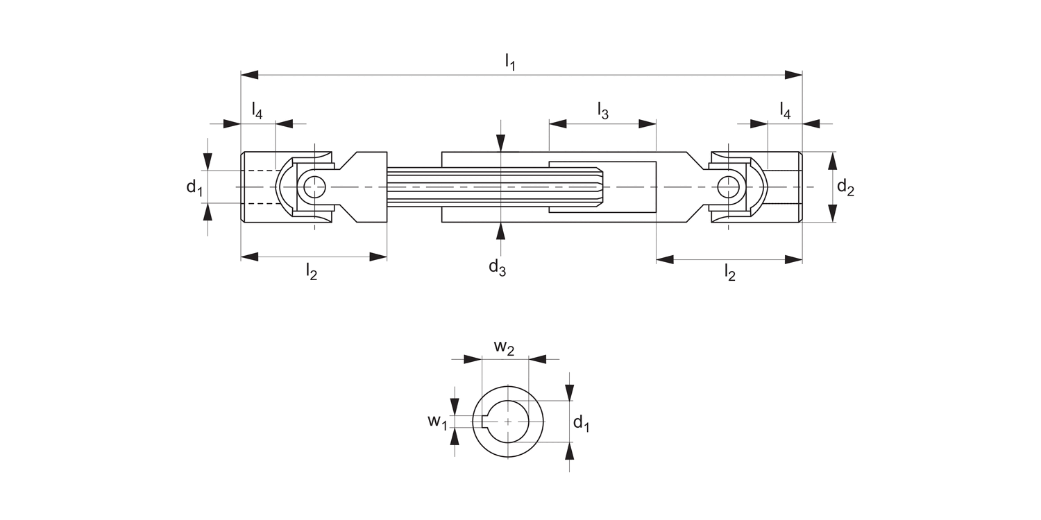 65142 Telescopic Universal Joints