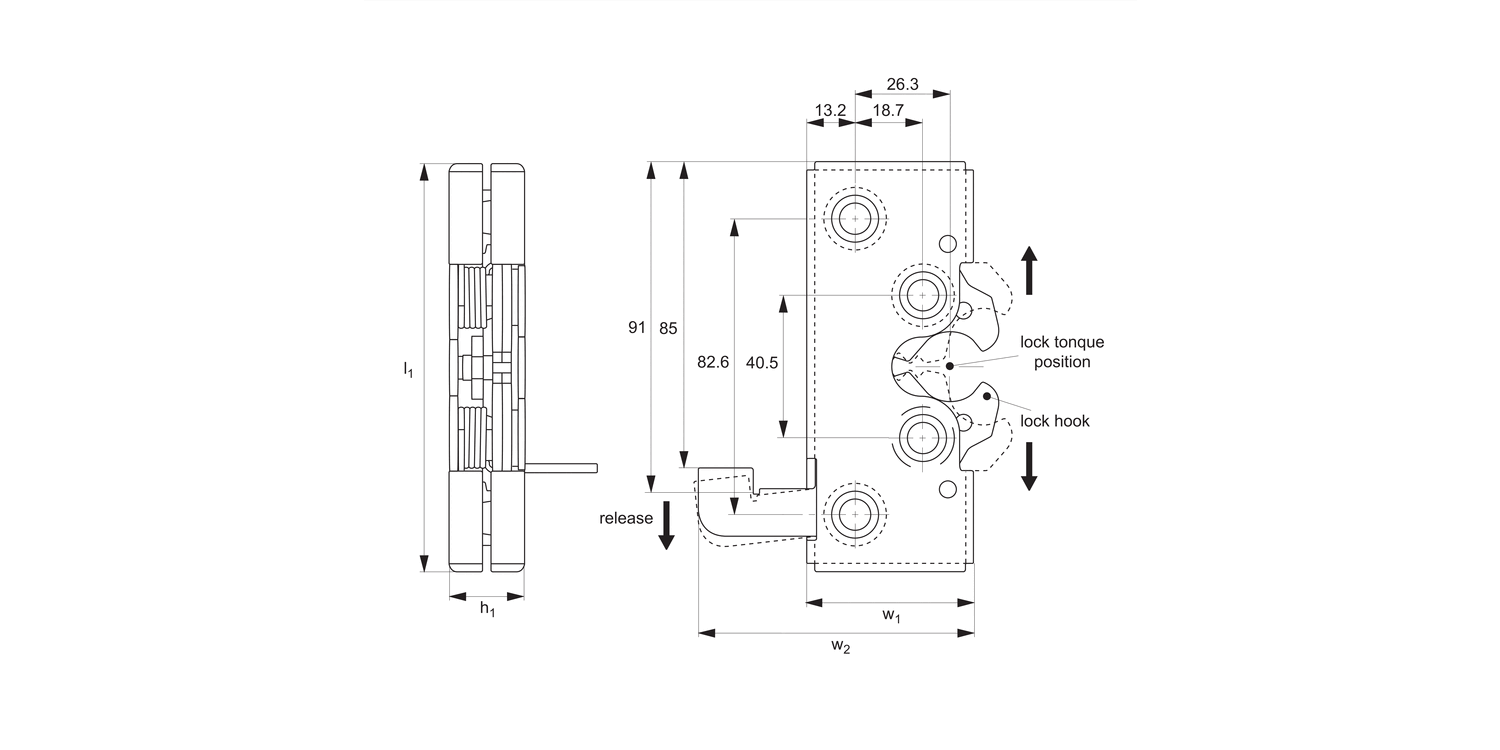 E4500 Tension Catches - Concealed