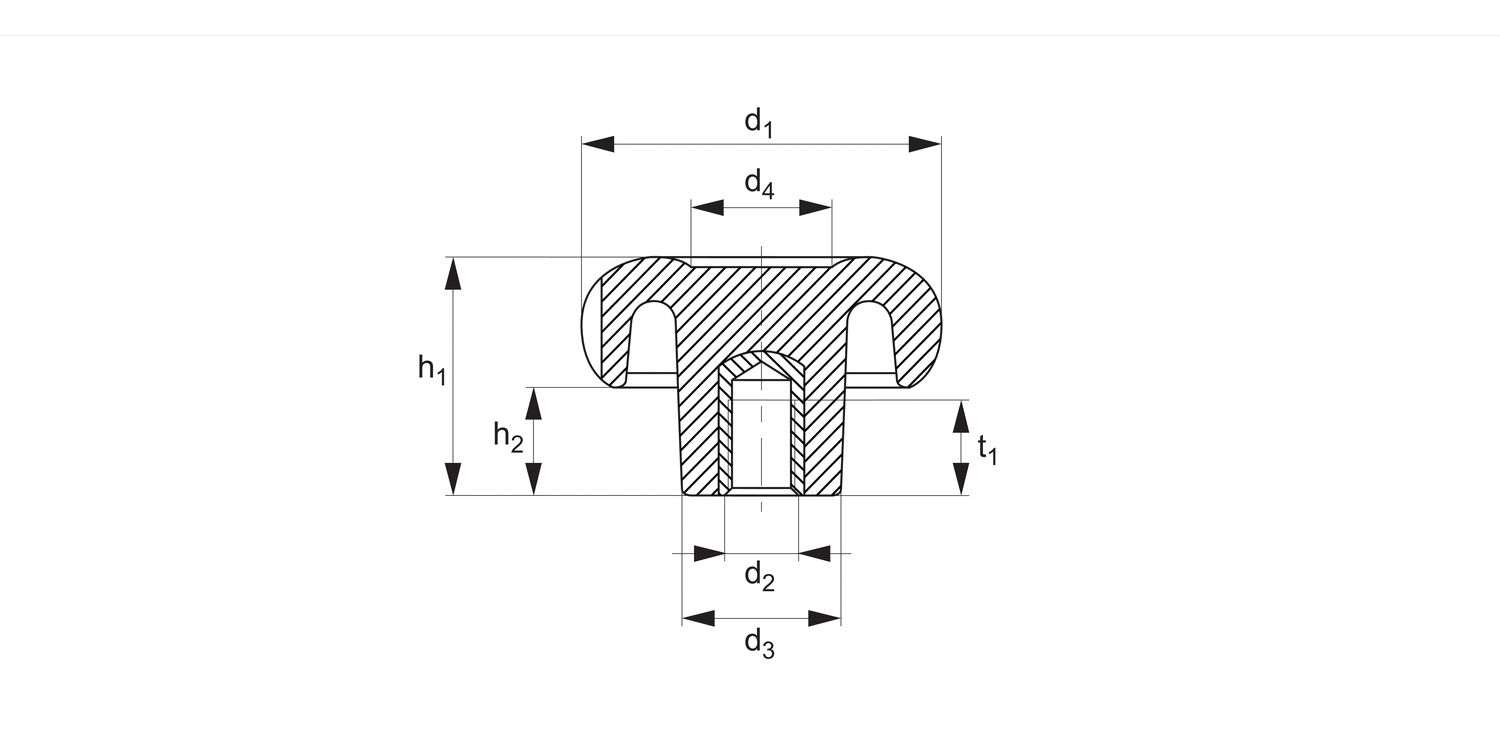 70580 Three Lobe Knob
