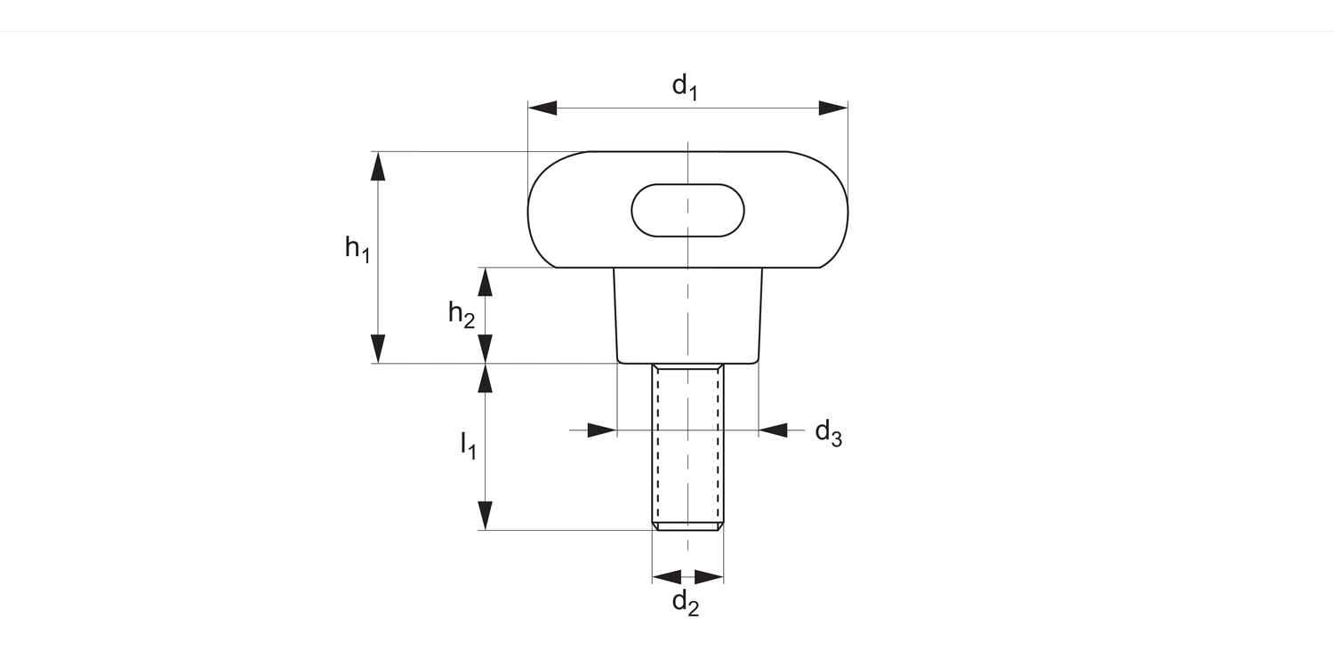 70590 Three Lobe Knob