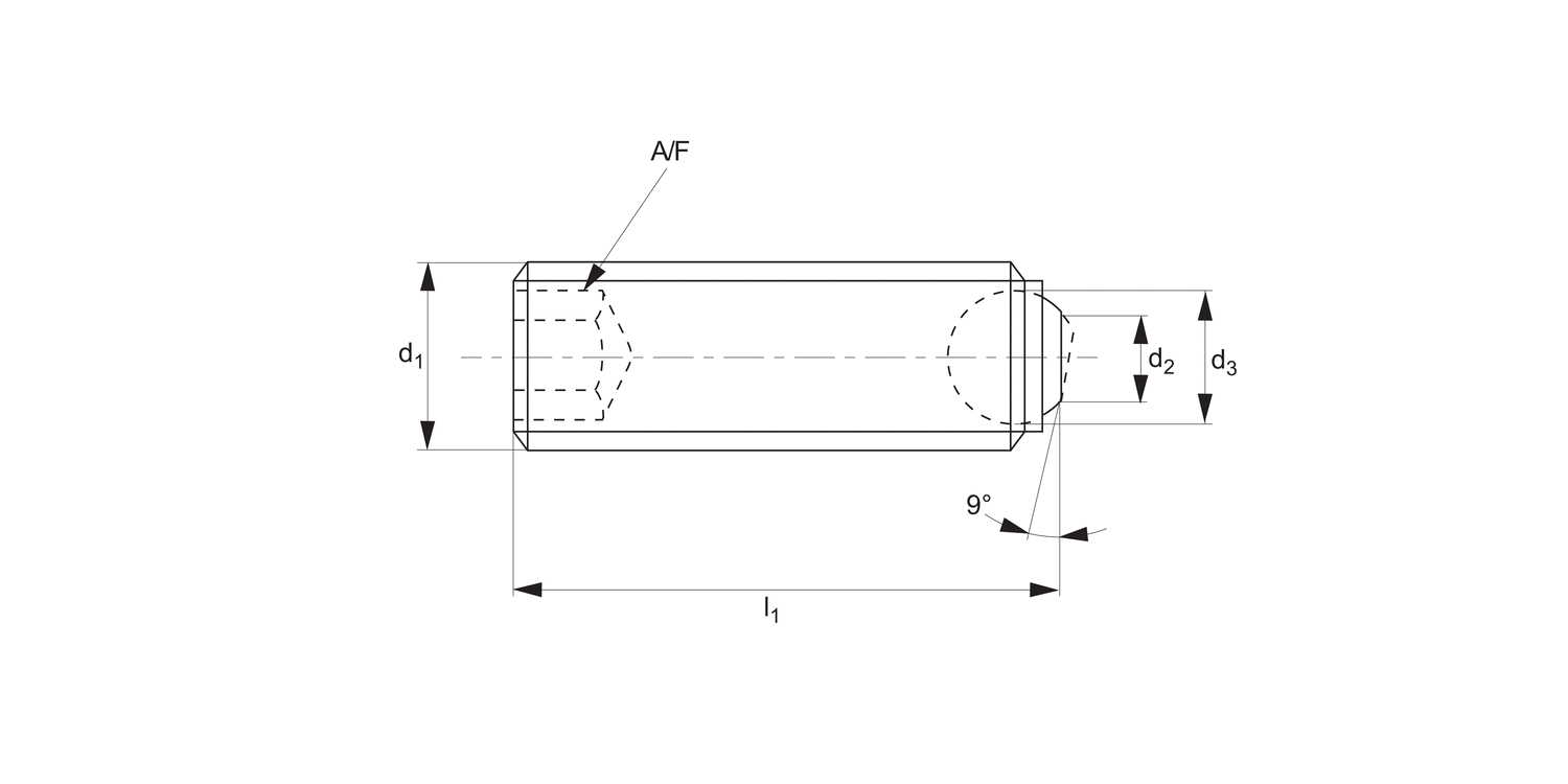 34043 Thrust Screws - Ball Ended