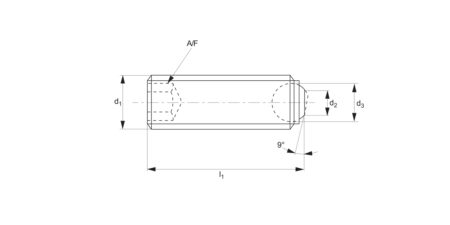 34044 Thrust Screws - Ball Ended