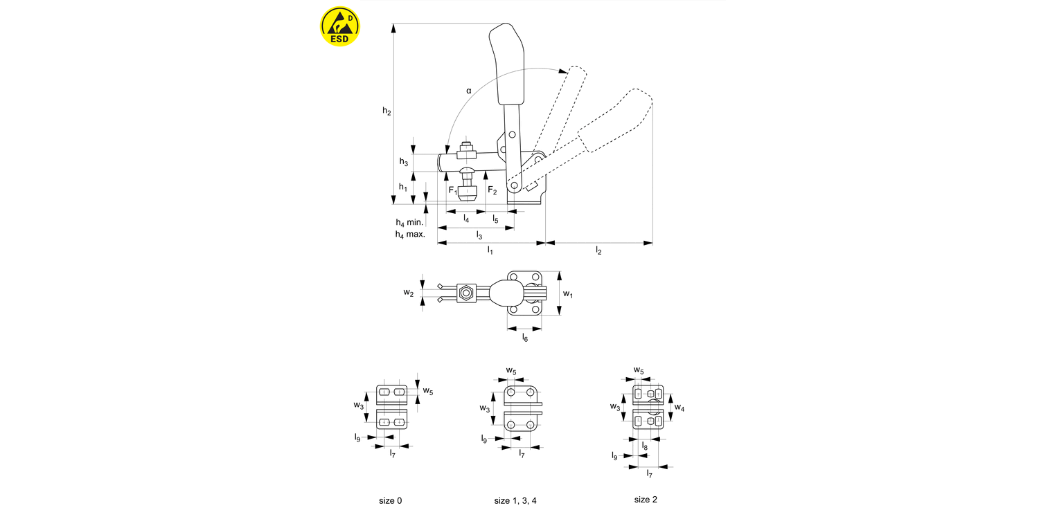 40000.3 Vertical Acting Toggle Clamps