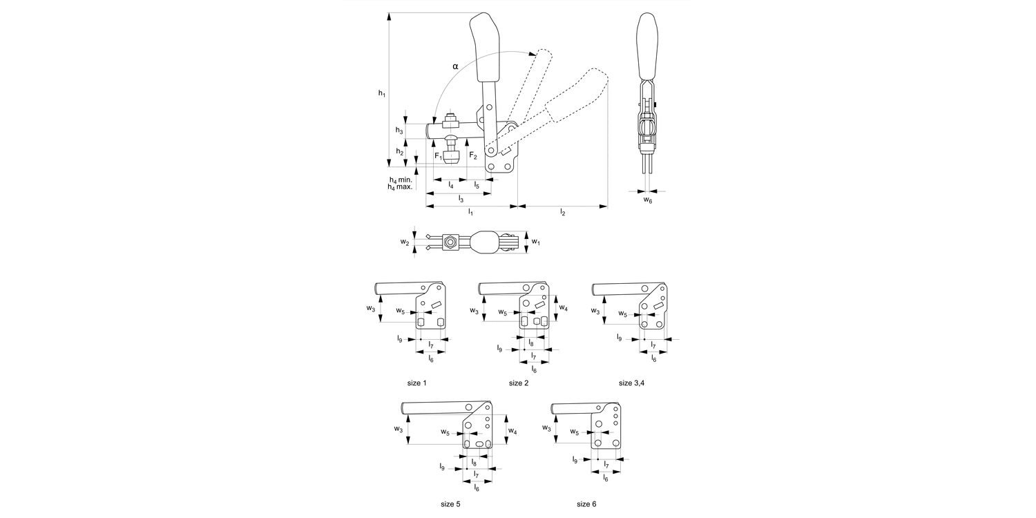 40050.1 Vertical Acting Toggle Clamps