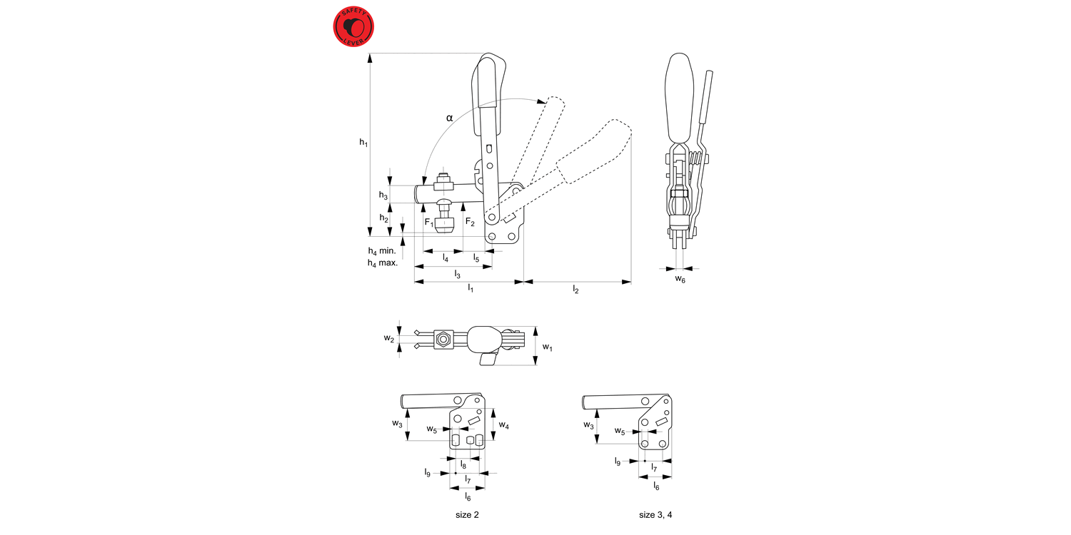 40060.1 Vertical Acting Toggle Clamps