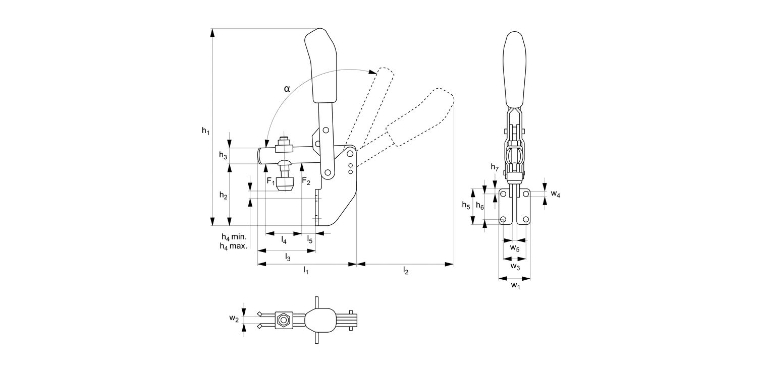 40100.1 Vertical Acting Toggle Clamps