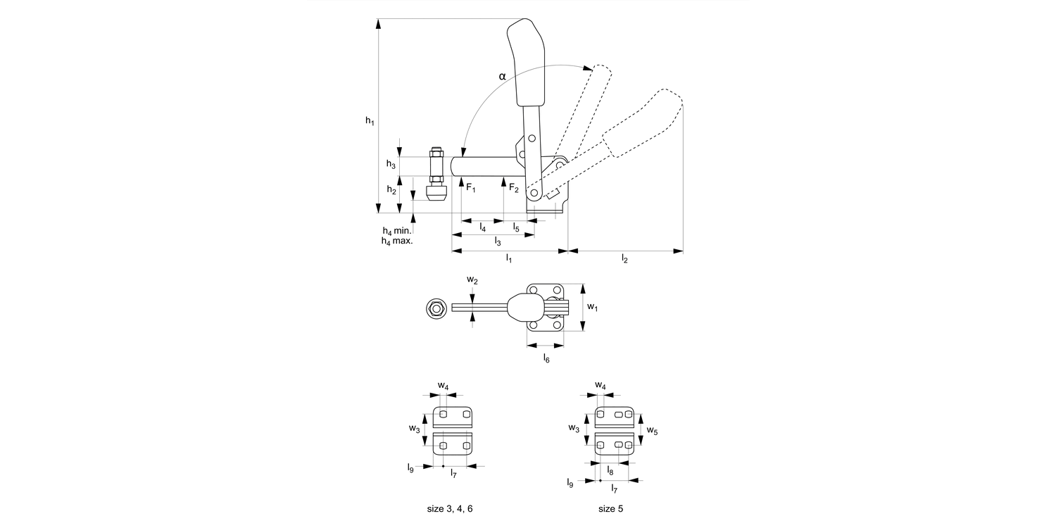 40150 Vertical Acting Toggle Clamps