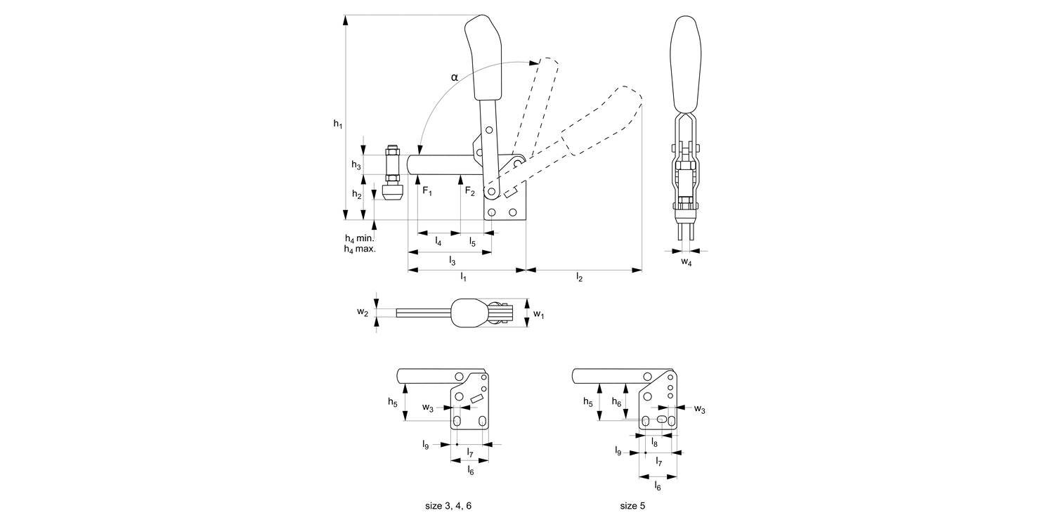 40250 Vertical Acting Toggle Clamps