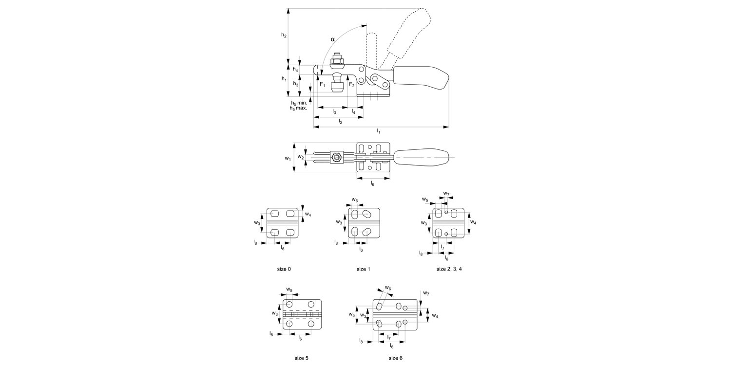 41000.1 Horizontal Acting Toggle Clamps