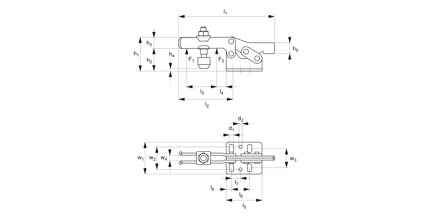 41005.1 Horizontal Acting Toggle Clamps